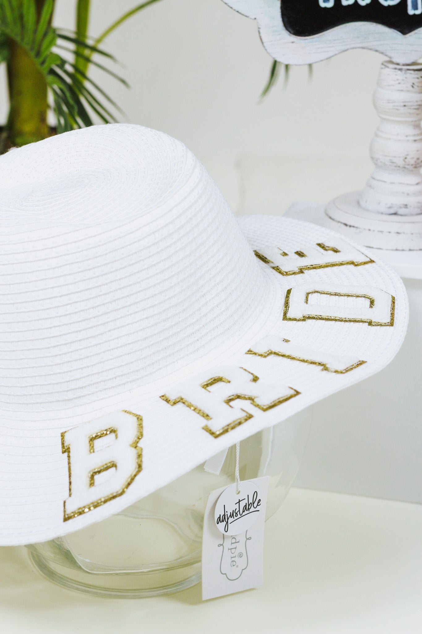 Bride Patch White Fedora Hat