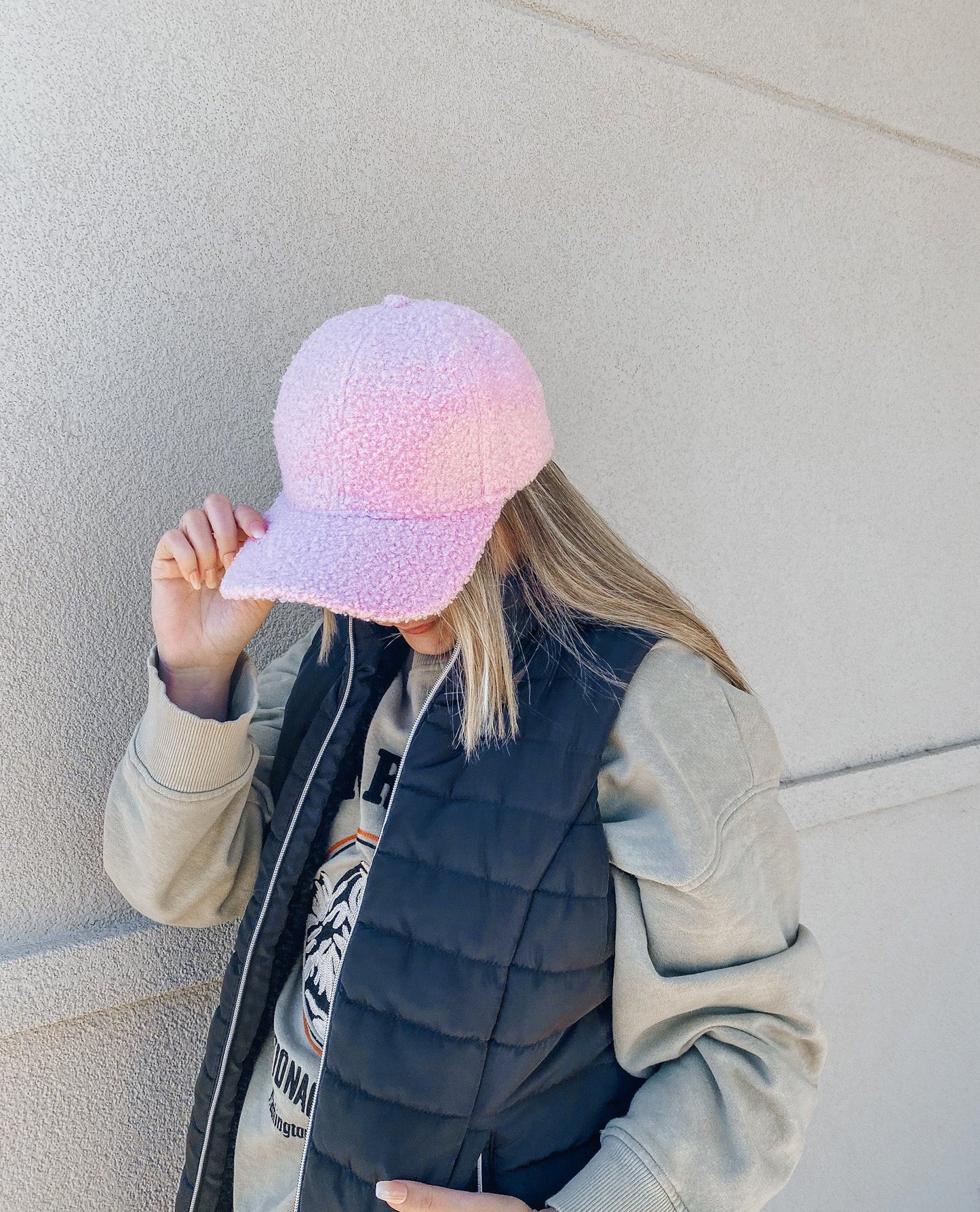 Keep It Lowkey Sherpa Blush Hat