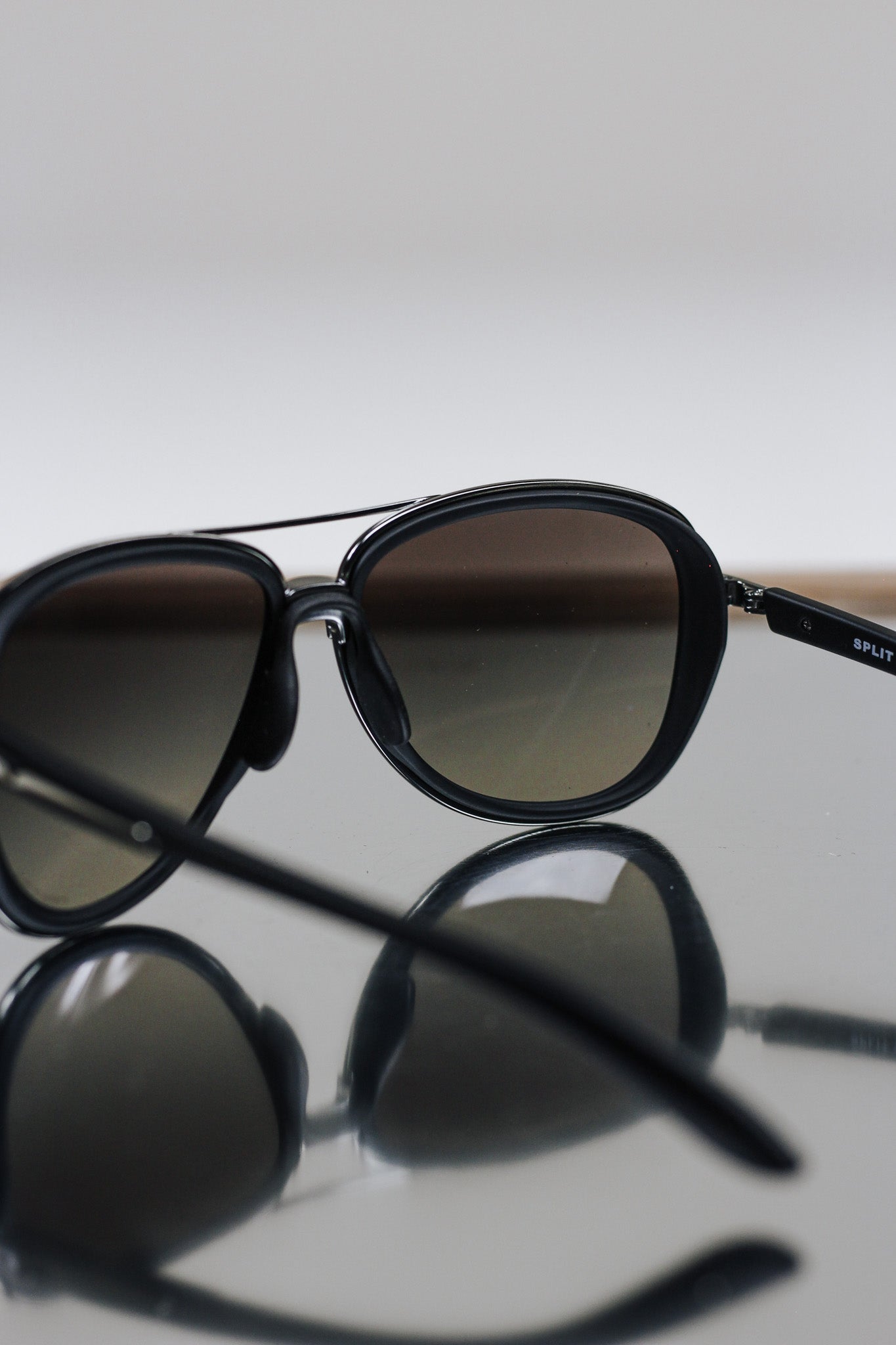Black & Grey Split Time Sunglasses By Oakley
