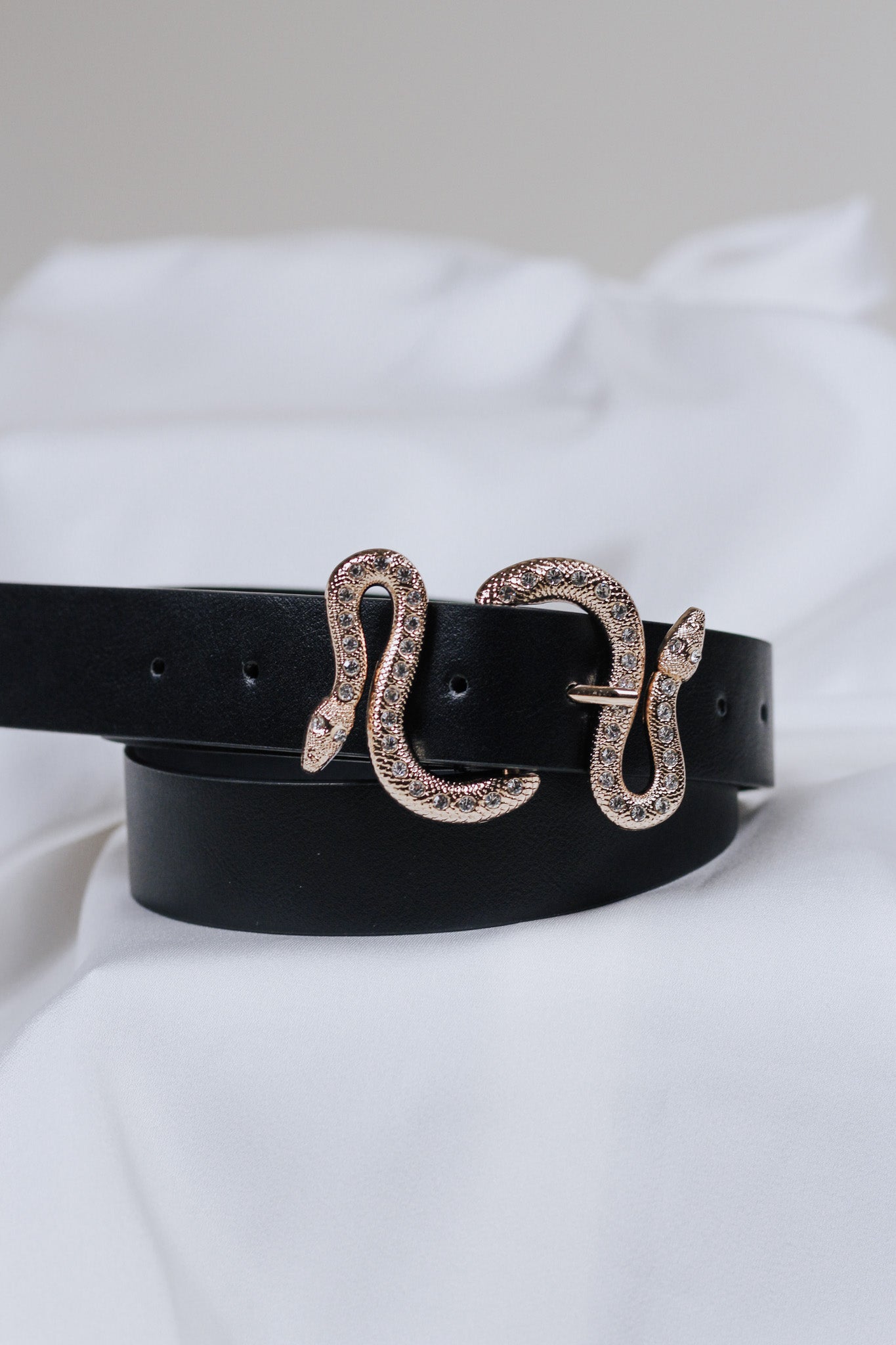 Black Swirl Snake Belt