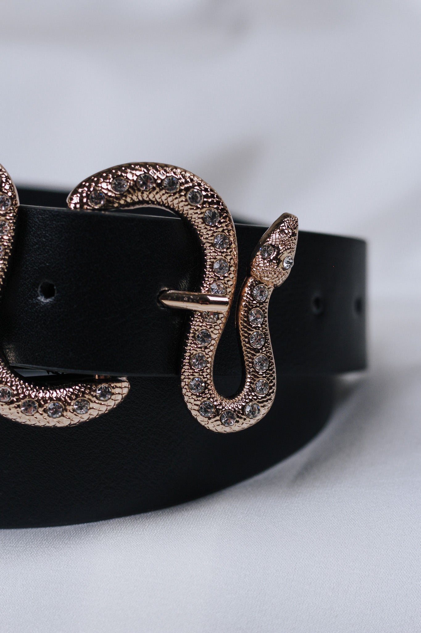 Black Swirl Snake Belt