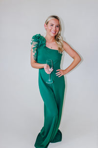 Go The Extra Mile Ivy Green Jumpsuit