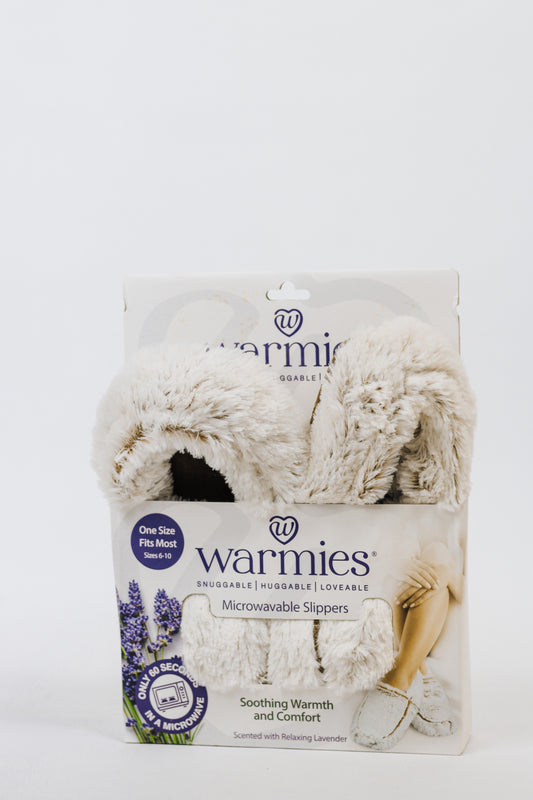 Marshmallow Brown Warmies Slippers