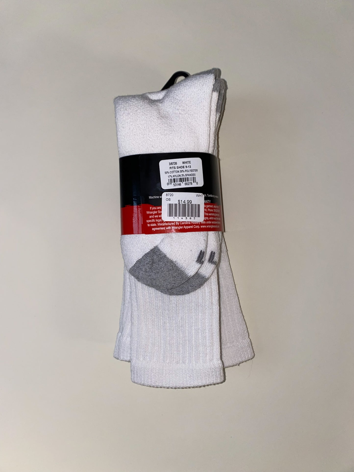 White Wrangler Riggs Workwear Socks