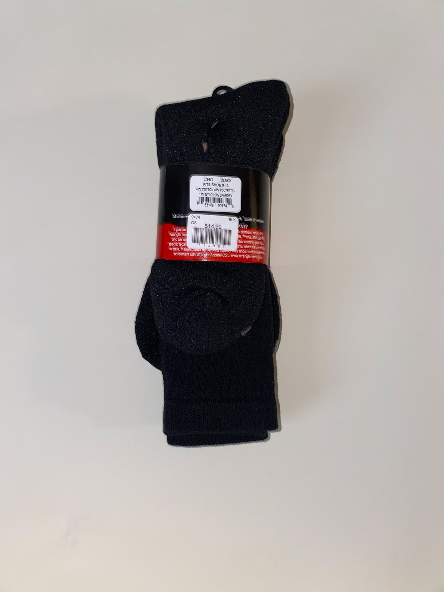 Black Wrangler Riggs Workwear Socks