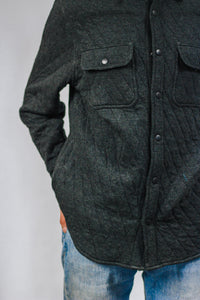 Charcoal Grey Quilted Shacket