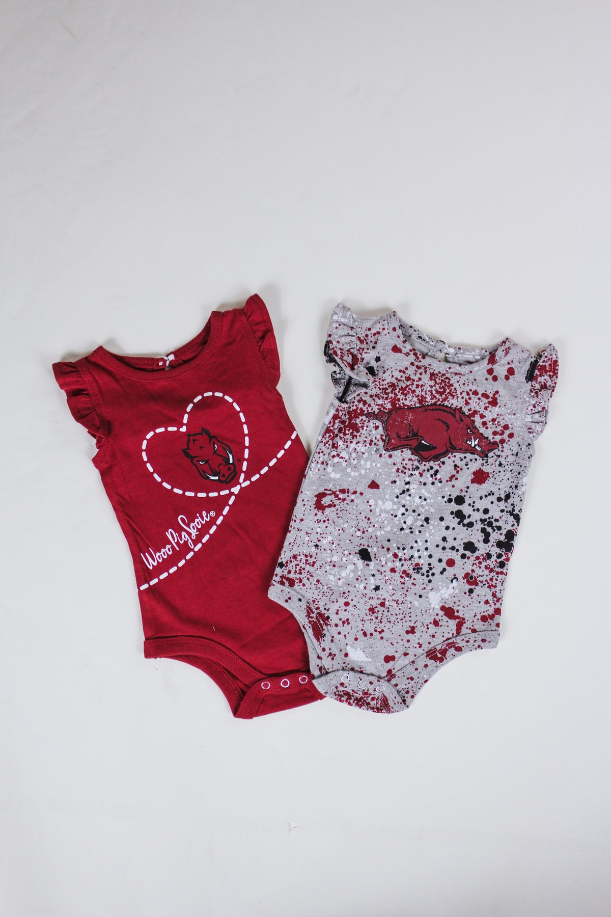 2 Pack Baby Razorback Grey & Red Onesie Dales Clothing Inc
