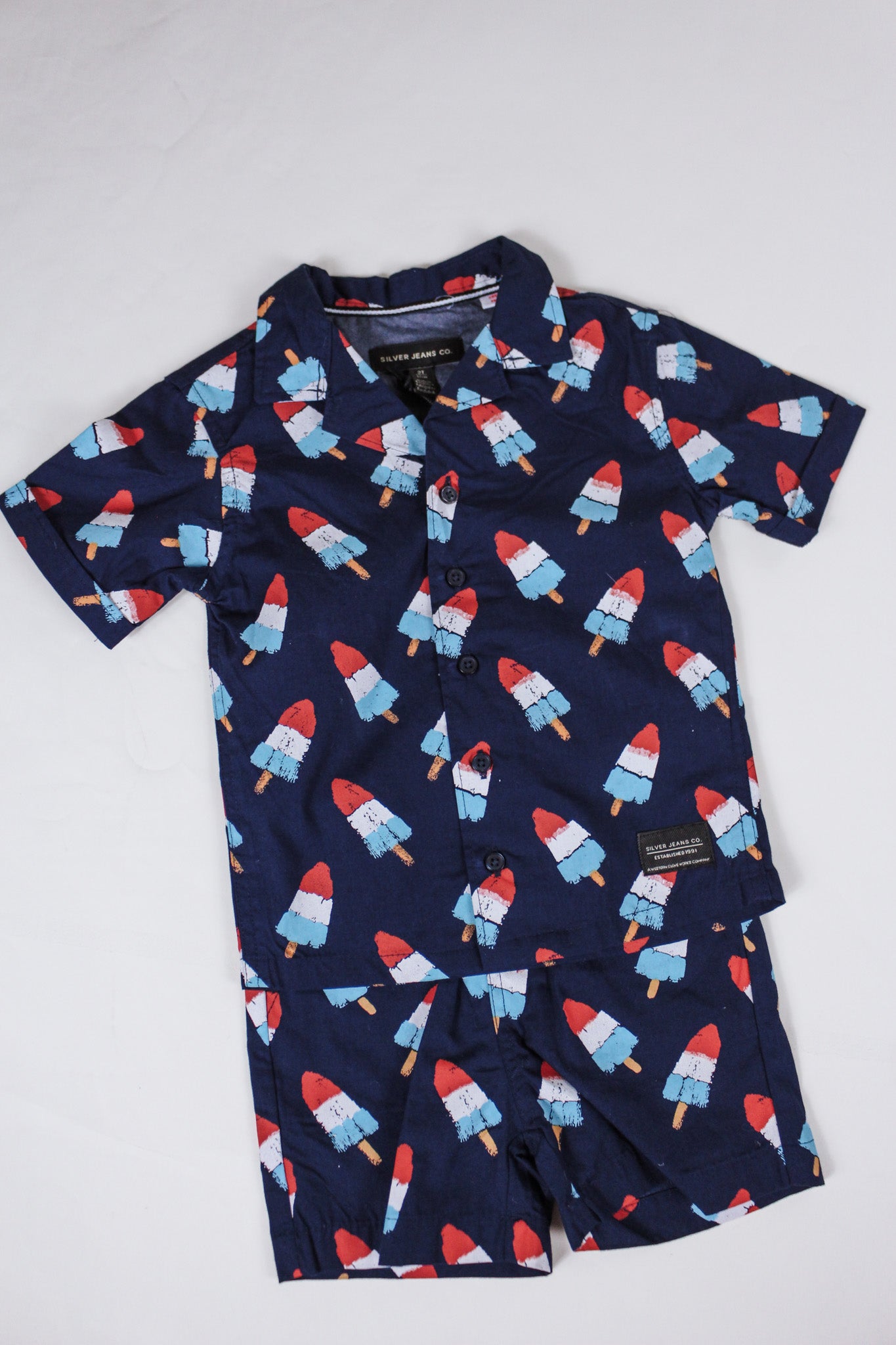 Popsicle Navy Boys Shirt & Shorts Set