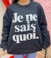 French Quote Black Sweatshirt