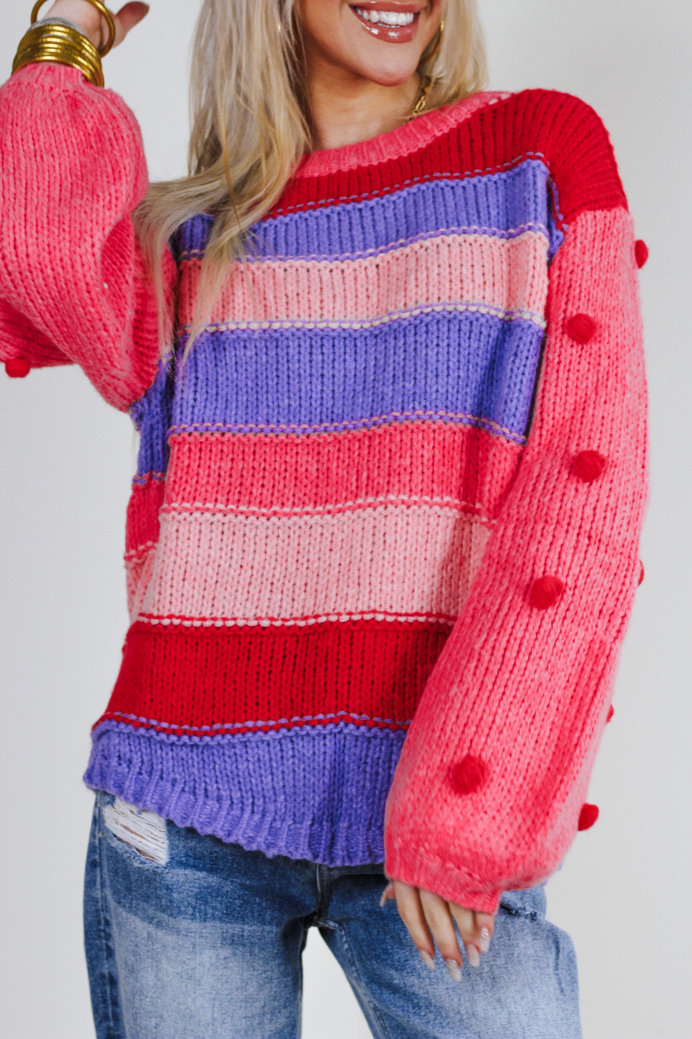 Coming On Strong Coral Mix Sweater