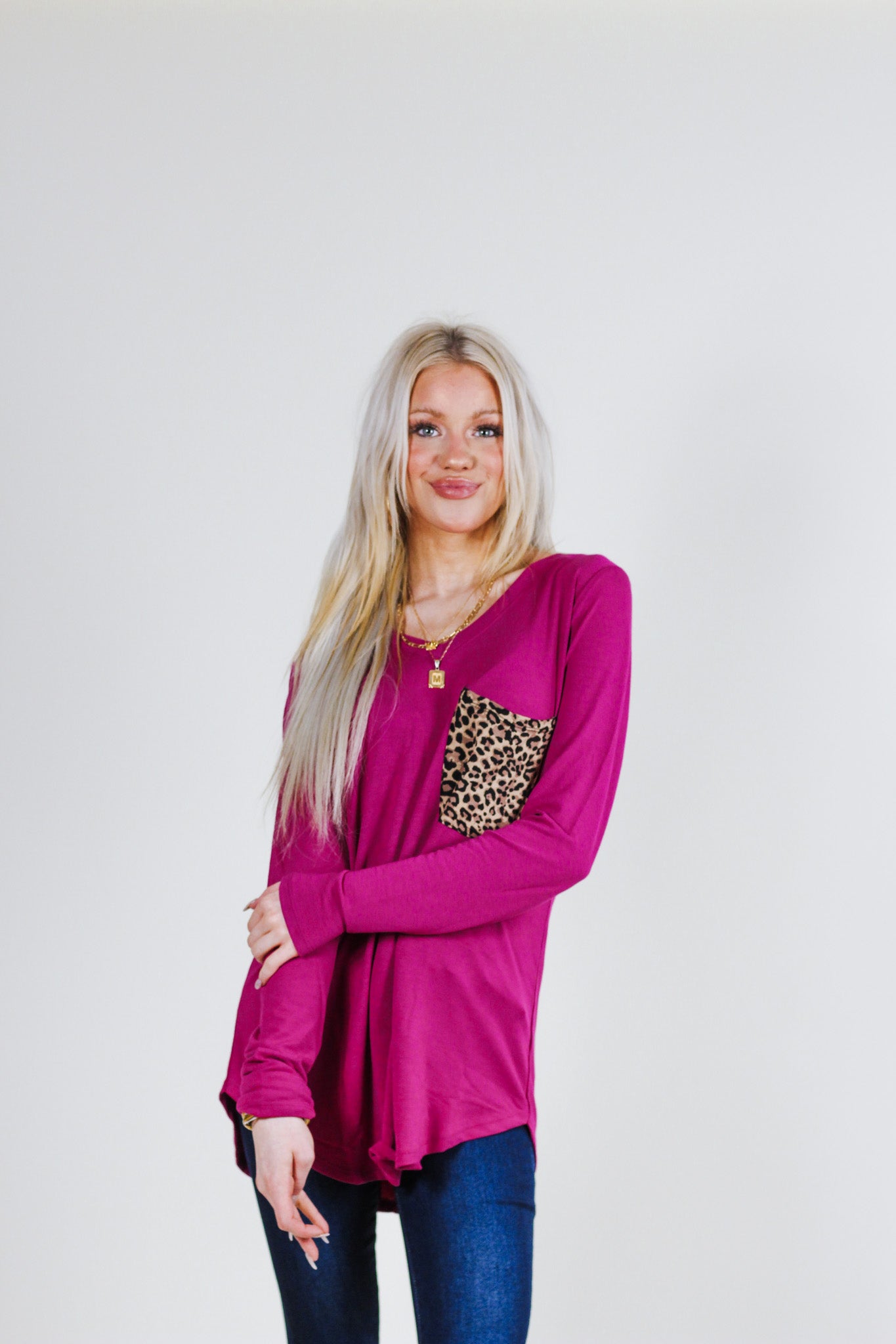Everyday Ease Magenta Top