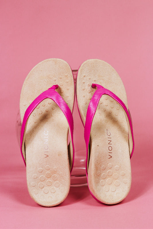 Dillon Toe Post Pink Sandal By Vionic