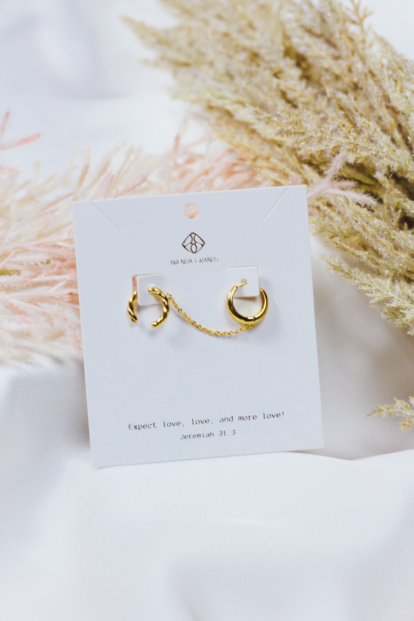 Gold Zenith + Twisted Single Ear Cuff - Water Resistant