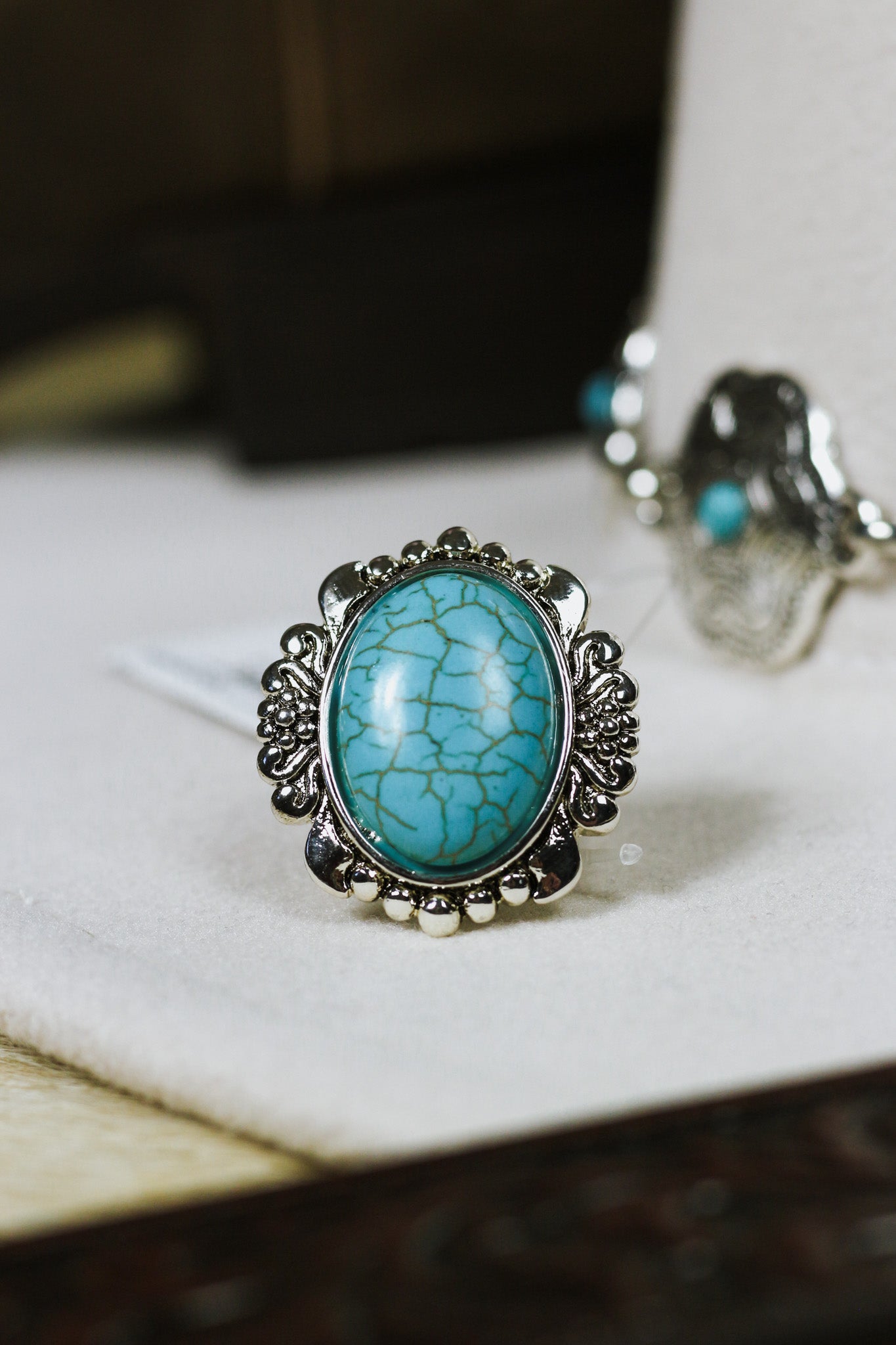Western Turquoise Stone Ring