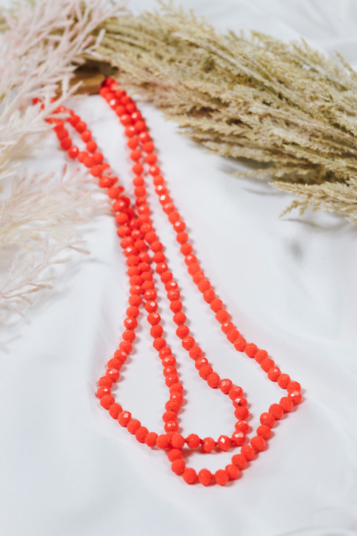 Orange Beaded Necklace