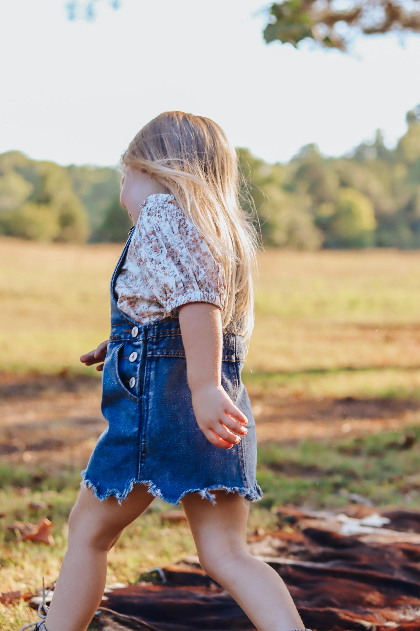 Cowgirl At Heart Denim Kids Overall Dress