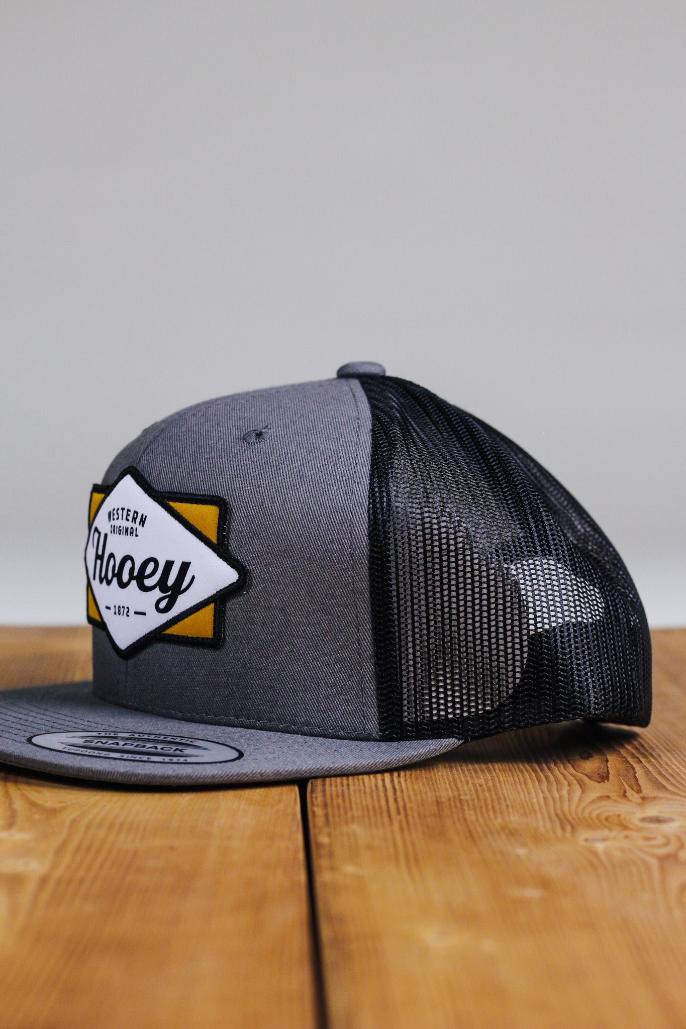 Hooey Men's Grey Black Diamond Trucker Hat