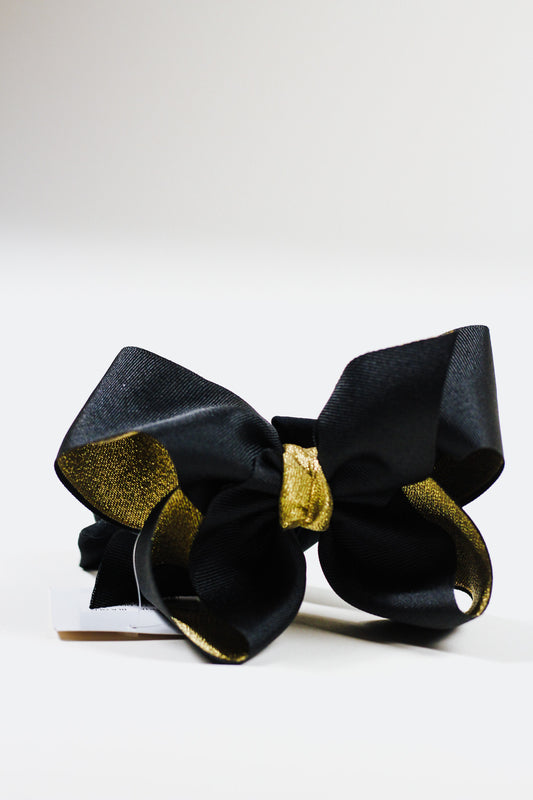 Black And Gold Hair Bow