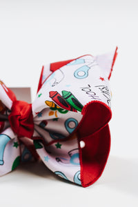 School Items Red Hair Bow