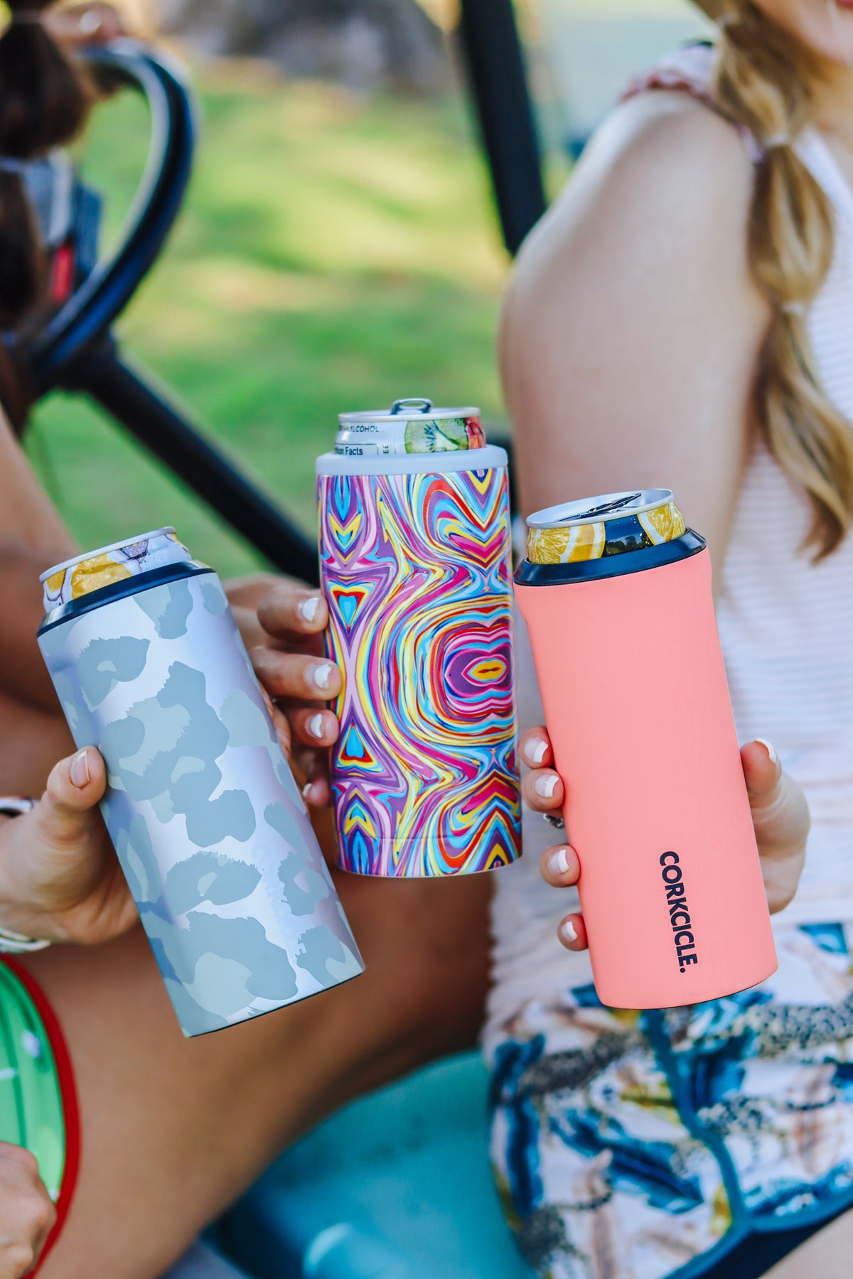 Snow Leopard Slim Can Cooler By Corkcicle