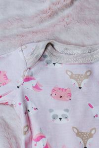Simply Adorable Pink Animal Baby Onesie