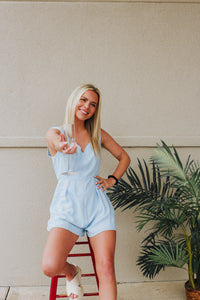 Steal The Moment Sky Blue Romper