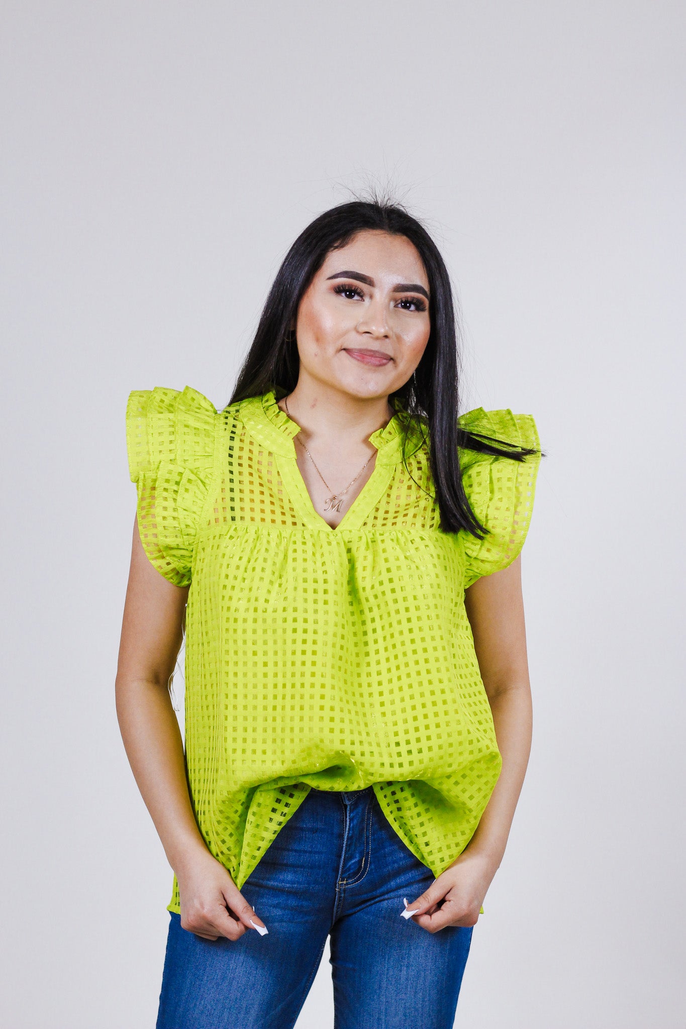 Wanting More Color Chartreuse Blouse