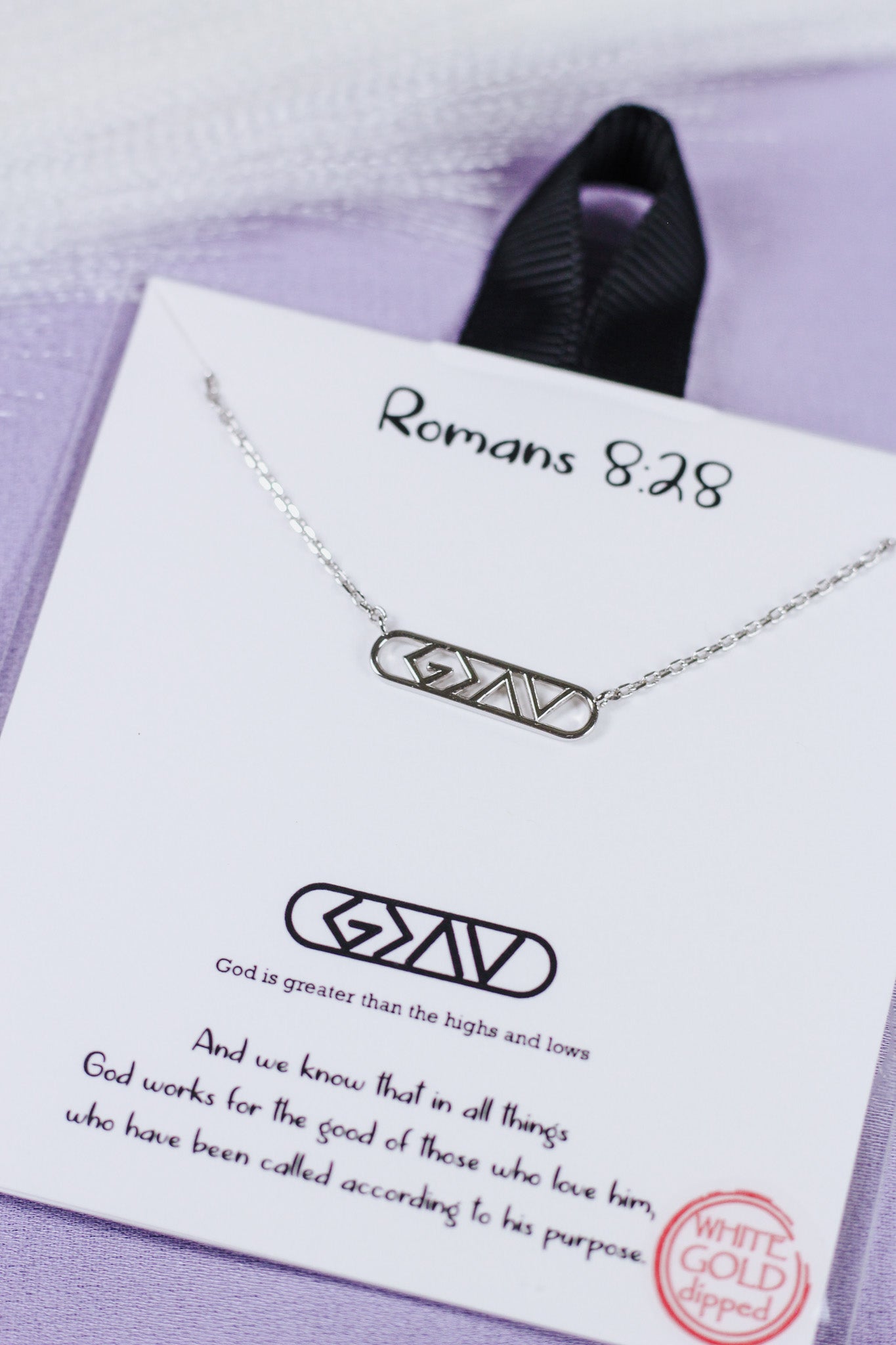 God Is Greater Silver Symbol 16"-18" Necklace