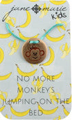 Kids Turquoise Corded Necklace with Monkey Charm