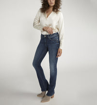 Elyse Mid Rise Slim Bootcut Jeans by Silver