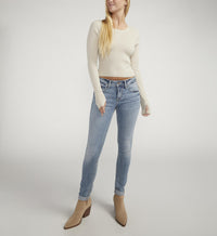 Girlfriend Mid Rise Slim Leg Jeans by Silver