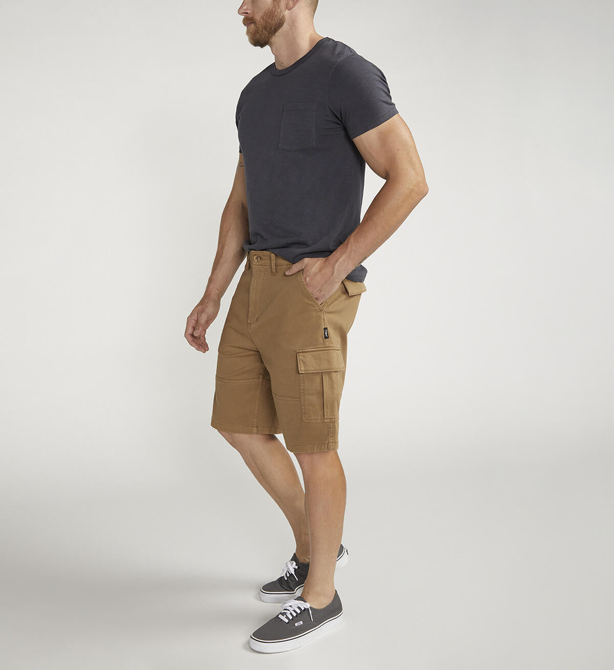 Men's Desert Khaki Cargo Essential Twill Shorts