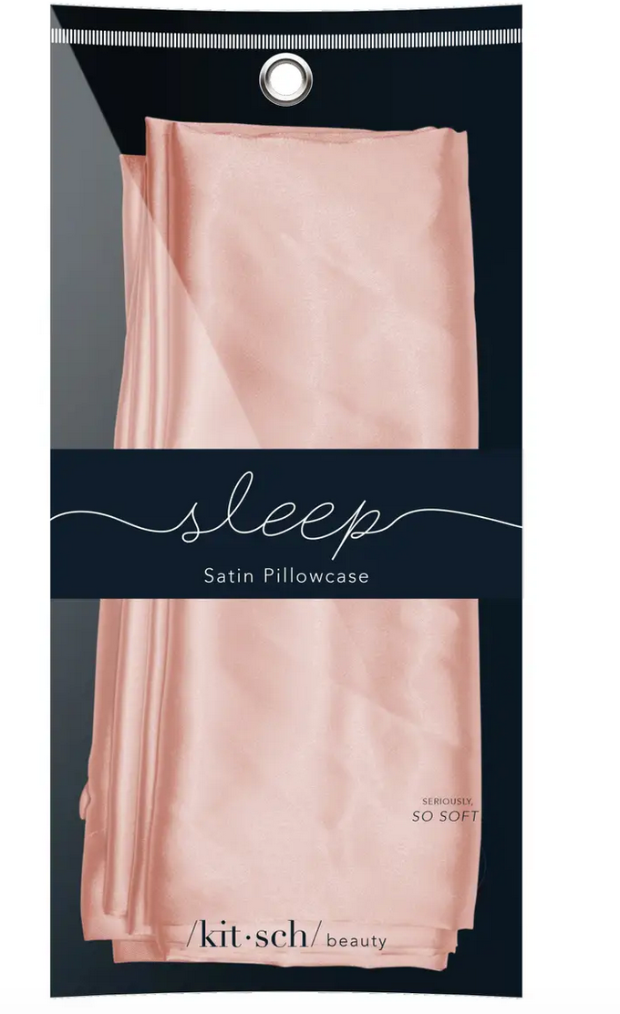 Blush Satin Pillow Case by Kitsch