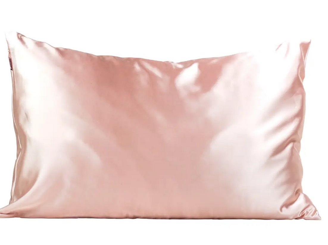 Blush Satin Pillow Case by Kitsch