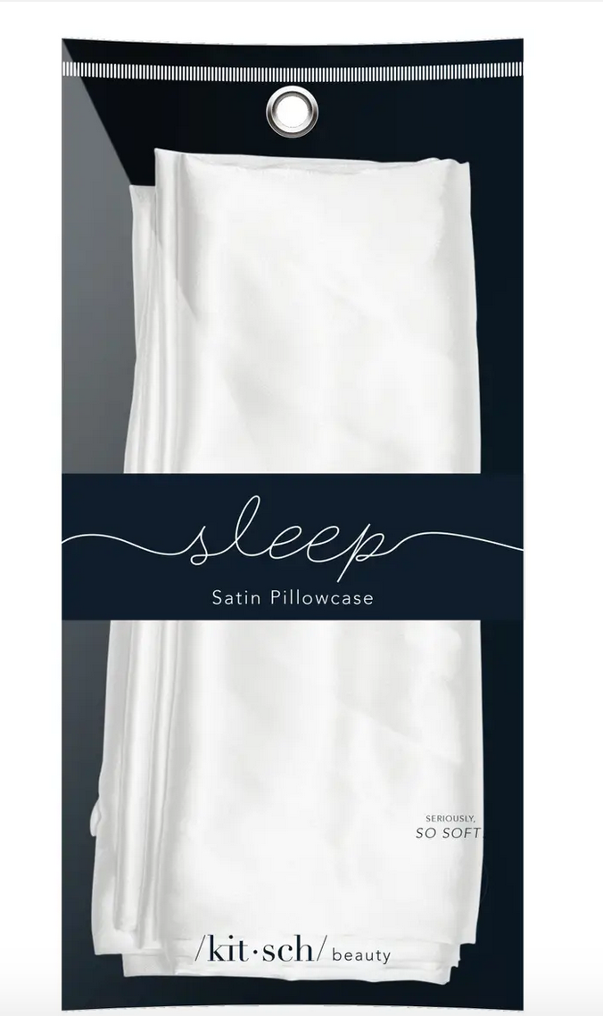 Ivory Satin Pillowcase by Kitsch