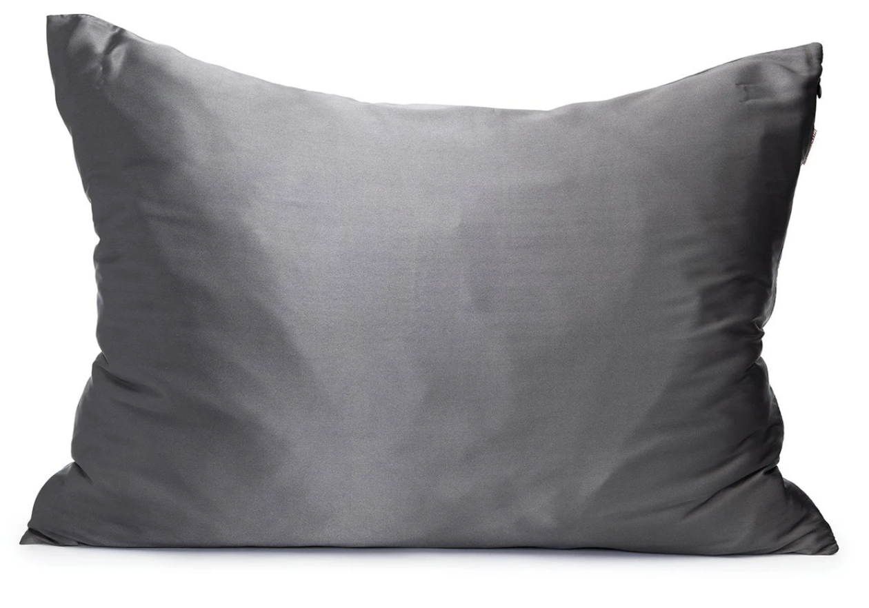Charcoal Satin Kitsch Pillowcase Standard Size