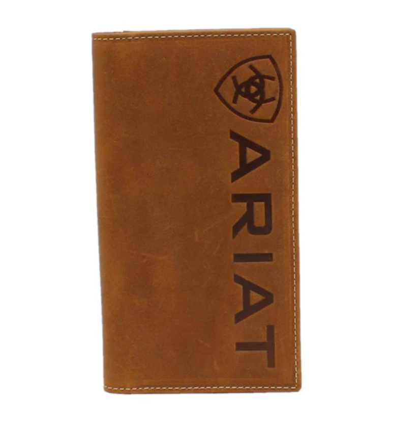 Ariat Mens Rodeo Brown Vertical Logo Wallet