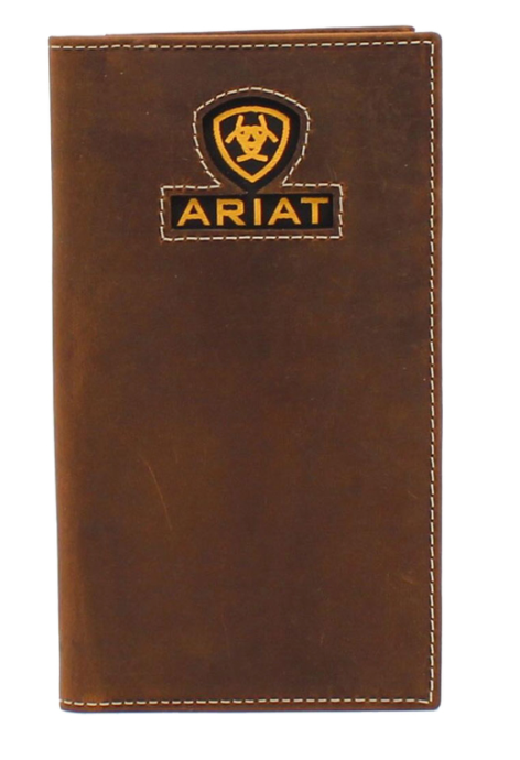 ARIAT INLAY RIBBON LOGO BROWN RODEO