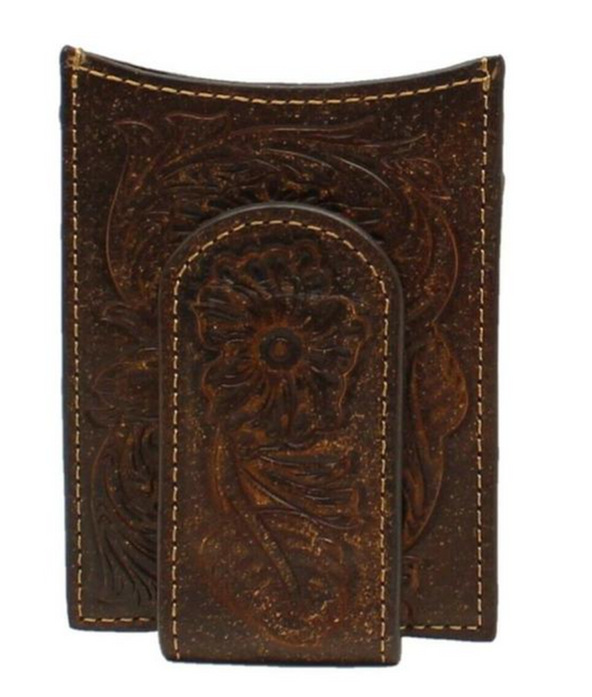 Floral Embossed Money Clip