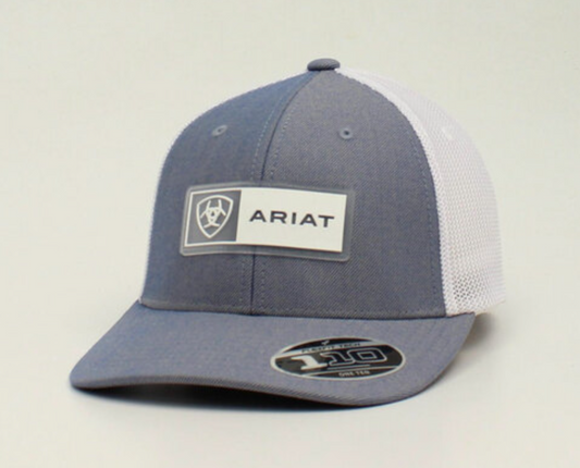 Mens Ariat Rubber Patch Light Blue Cap