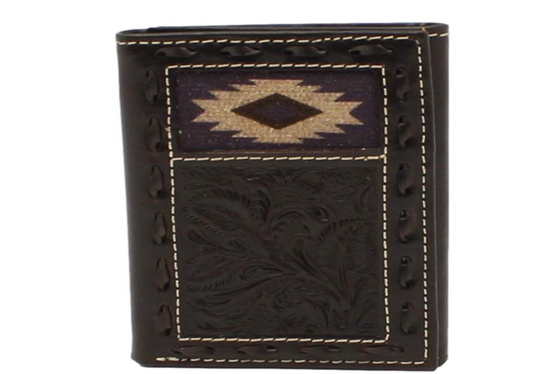 Nocona Blue Southwestern Laced Wallet