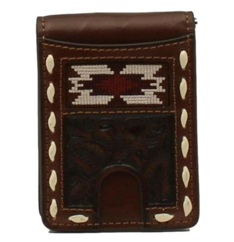 Nocona Western Laced Brown Wallet