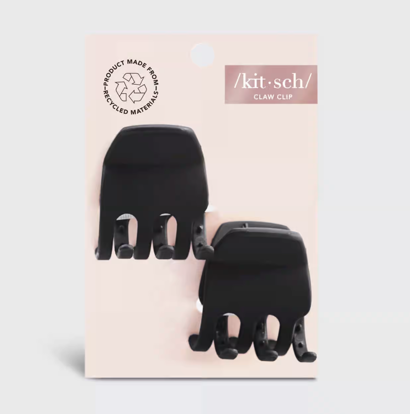 Black 2 Piece Claw Clips By Kitsch