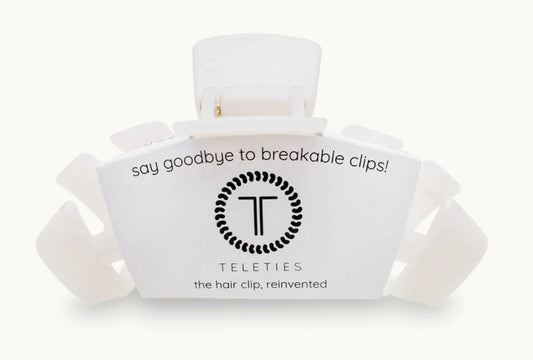 Teleties Medium White Hair Clip