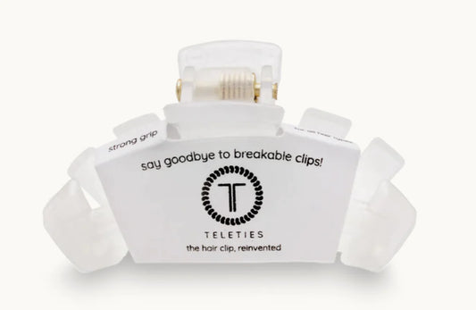 Teleties Tiny White Hair Clips