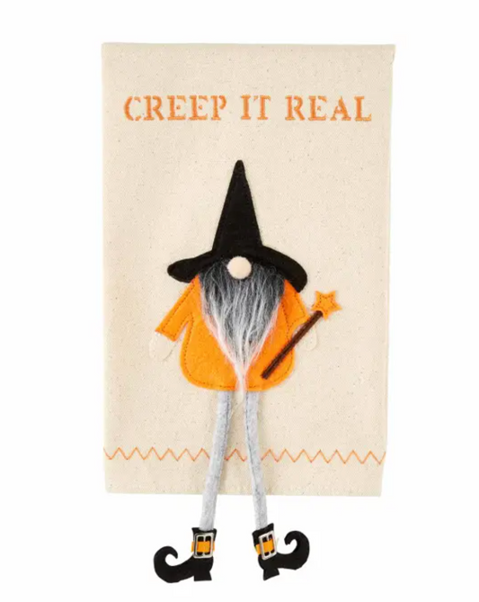 Creep It Real Gnome Halloween Towel By Mud Pie