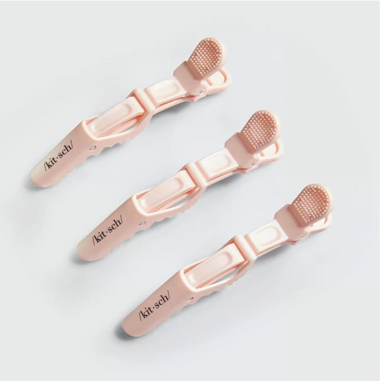 No Slip Crocodile Clip 3pc - Blush By Kitsch