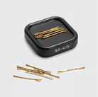 Kitsch Magnetic Bobby Pin Holder in black with gold bobby pins