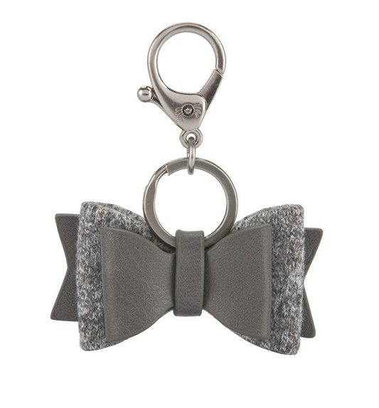 Grey Boss Bow Diaper Bag Bow Charm