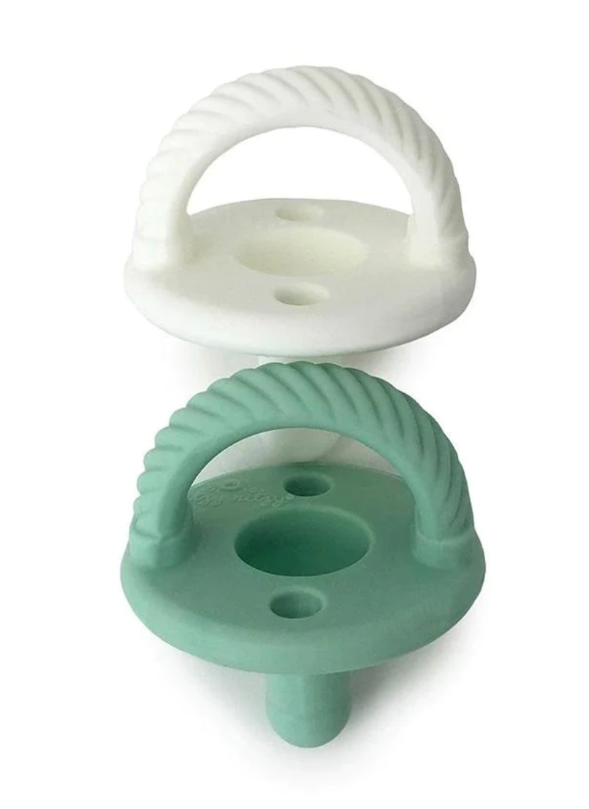 White Green Sweetie Soother Pacifier 2-Pack